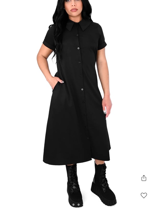 Foxblood Dresses & Skirts - Foxblood Merlina Black Button-Front Shirt Dress - Women size small